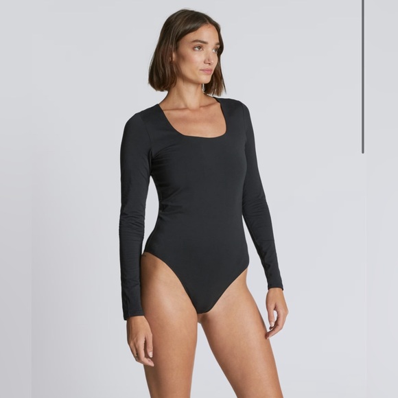 Everlane Tops - Everlane The Long-Sleeve Supima Square-Neck Bodysuit
